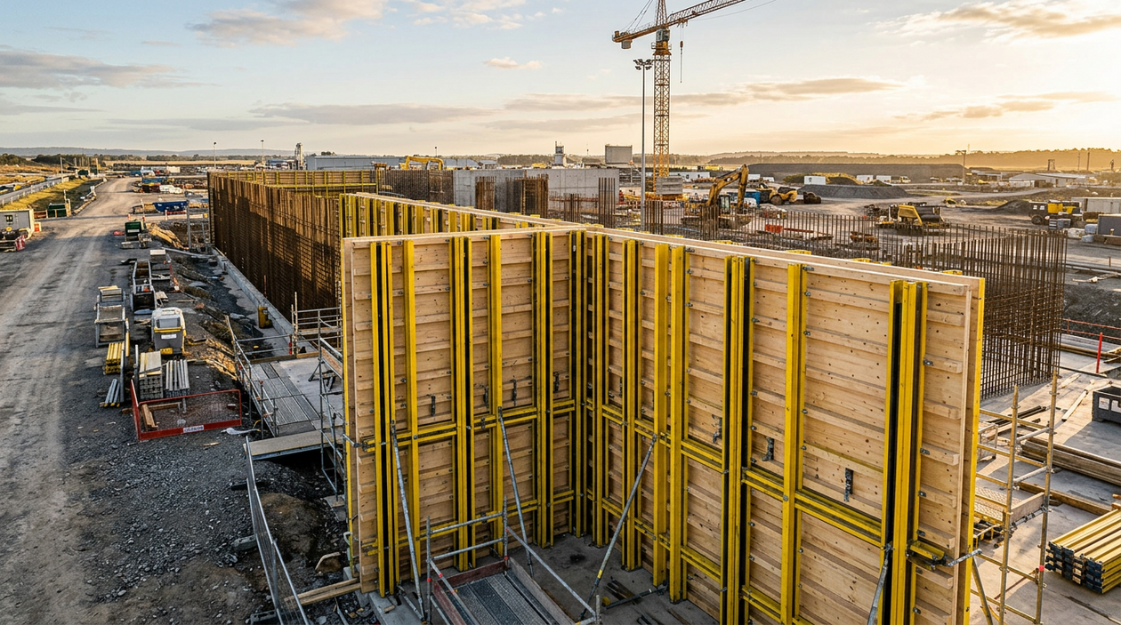 cetrac-scaffolding-formwork-doka Doka Schalung gebraucht kaufen – Framax Xlife auf Großbaustelle