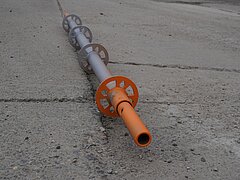 Stiel, Stahl, mit eingepresstem Rohrverbinder, 2,00m