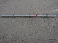 Stiel, Stahl, mit eingepresstem Rohrverbinder, 1,50m