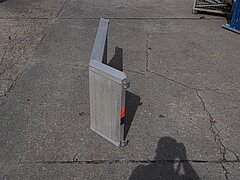 U- Anfangstreppe, Aluminium, Tritthöhe 0,20m, 2,5kN/m², 1,00m x 0,64m