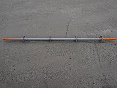 Stiel, Stahl, mit eingepresstem Rohrverbinder, 2,00m