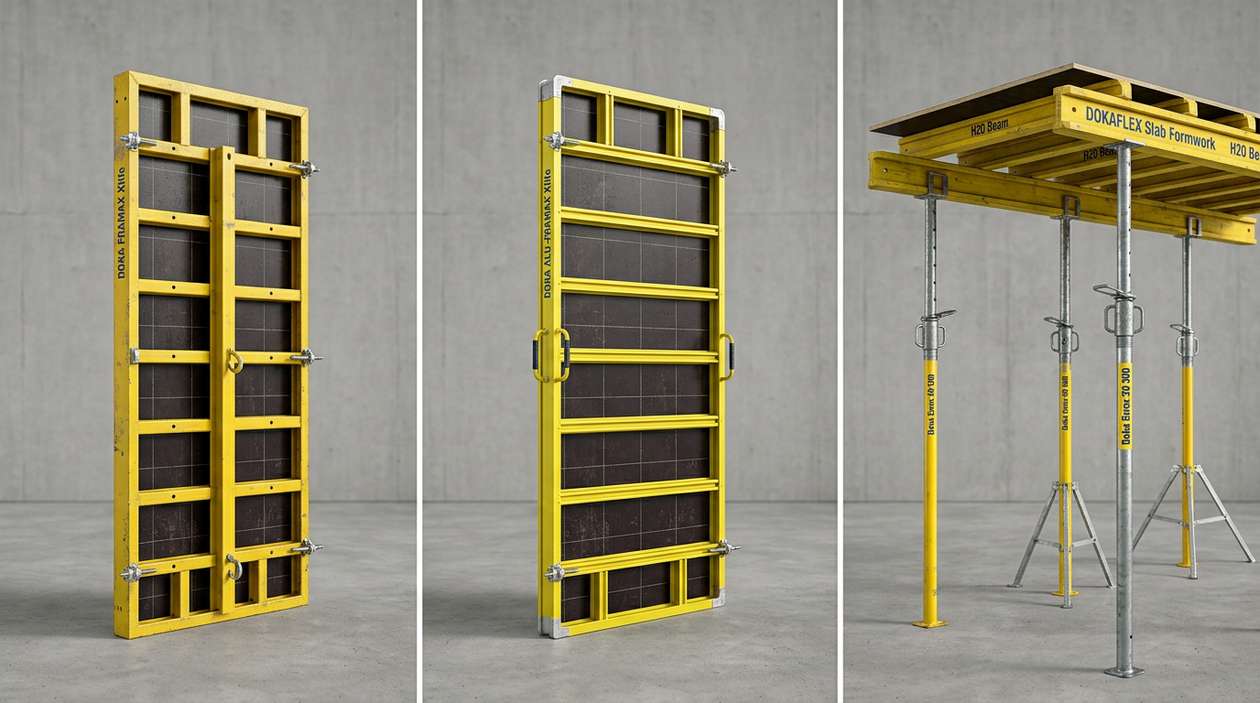 Doka Schalungssysteme Vergleich – Framax, Alu-Framax und Dokaflex im Überblick