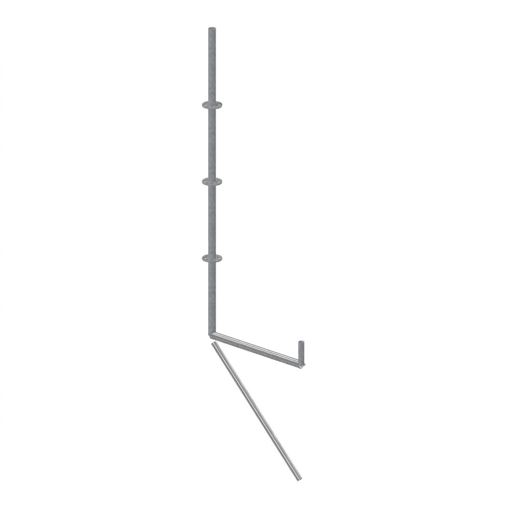 MGS-A-Traufkonsole 2,00 × 0,73 m, CETRAC MGS (Prinzipdarstellung)