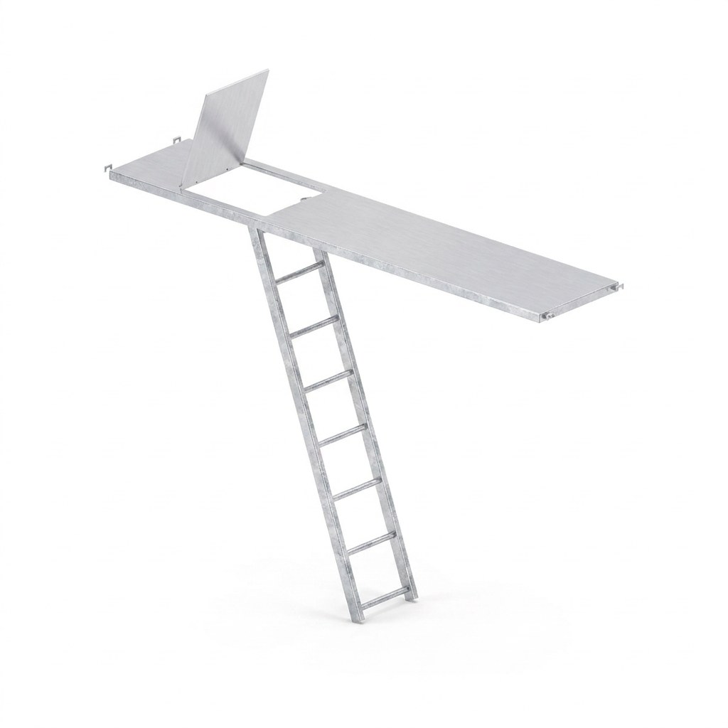 Durchstiegstafel Alu mit Etagenleiter, CETRAC MGS (Prinzipdarstellung)