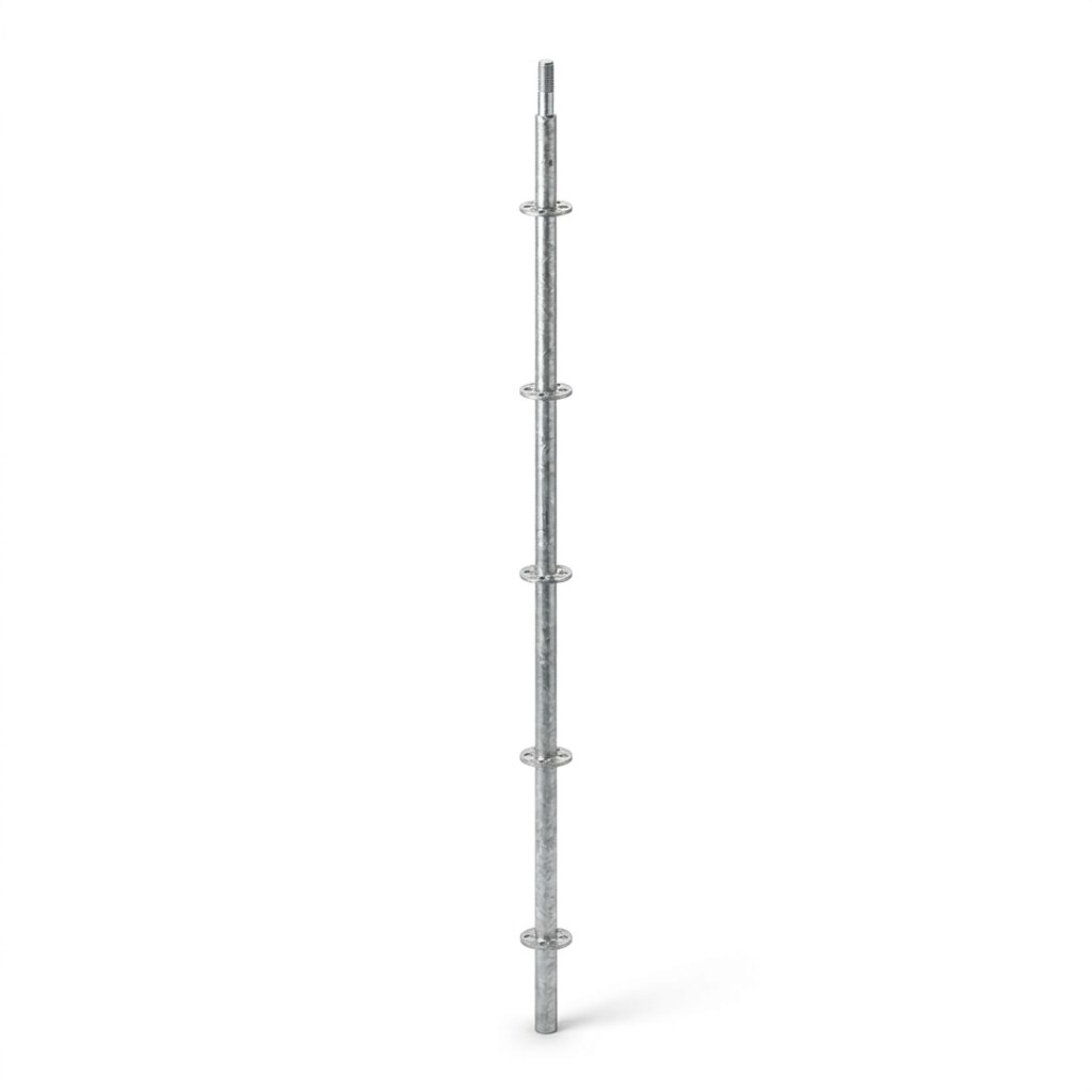 Vertikalstiel 2,50 m mit Rohrverbinder, CETRAC MODUX (Prinzipdarstellung)