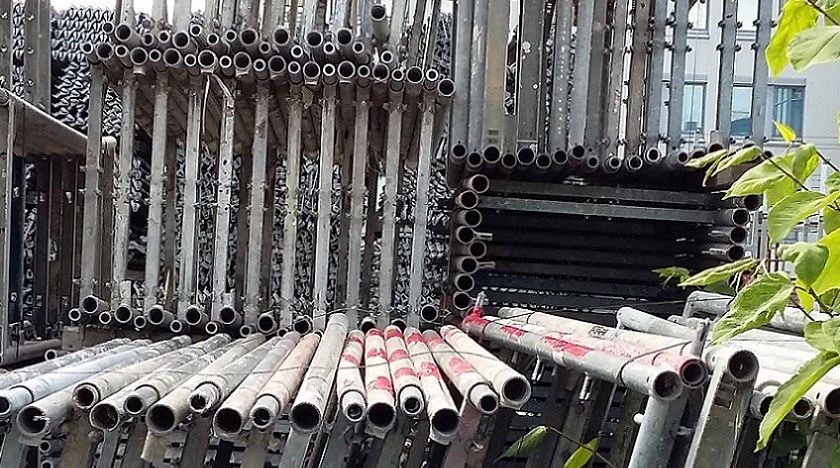 Plettac SL 70 Fassadengerüst 354 m² gebraucht · Stahlboden, Feld 2,50 m · Basisausstattung