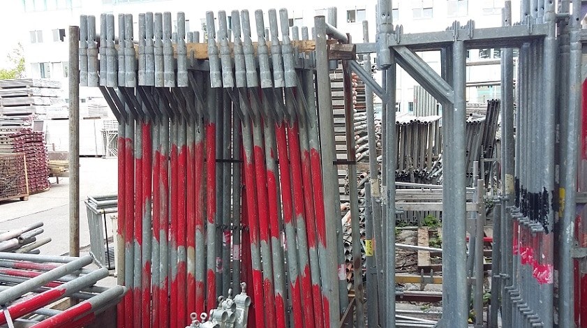 Plettac SL 70 Fassadengerüst 88 m² gebraucht · Stahlboden, Feld 2,50 m · Basisausstattung