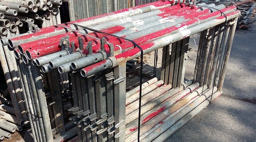 Plettac SL 70 Fassadengerüst 245 m² gebraucht · Stahlboden, Feld 2,50 m · Vollausstattung gem. AuV des Herstellers