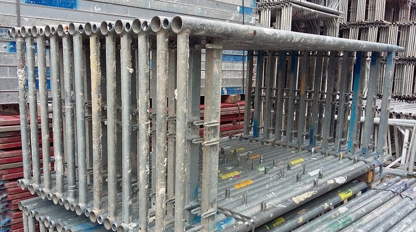 Plettac SL 100 Fassadengerüst 162 m² gebraucht · Stahlboden, Feld 3,00 m · Basisausstattung