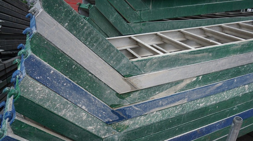 U- Podesttreppe, Aluminium, Tritthöhe 0,20m, 2,5kN/m², 3,07m x 0,64m