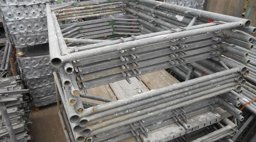 Plettac SL 70 Fassadengerüst 51 m² gebraucht · Stahlboden, Feld 2,50 m · Basisausstattung