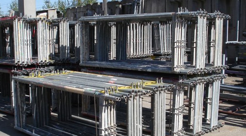 Plettac SL 100 Fassadengerüst 136 m² gebraucht · Stahlboden, Feld 2,50 m · Basisausstattung