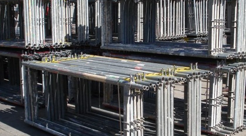 Plettac SL 100 Fassadengerüst 327 m² gebraucht · Stahlboden, Feld 2,50 m · Basisausstattung