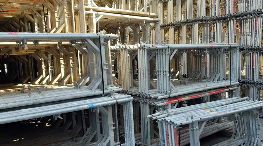 Plettac SL 100 Fassadengerüst 490 m² gebraucht · Stahlboden, Feld 2,50 m · Basisausstattung