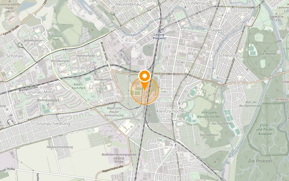 Anfahrtsskizze CETRAC Leipzig, Diezmannstraße 13, 04207 Leipzig